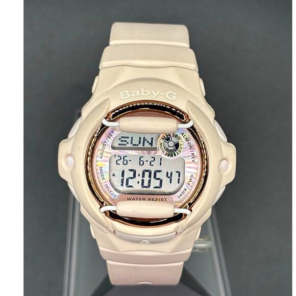 Casio Accessories - Casio Baby-G BG169G-4 Pink Champagne Gold Digital Women's Watch NIB Discontinued